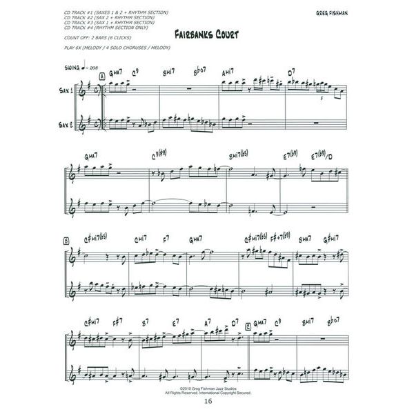 Greg Fishman Jazz Saxophone Duets 2
