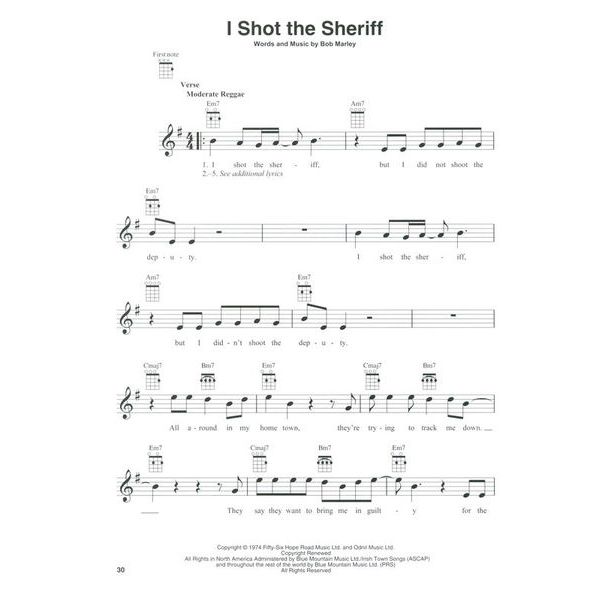 Hal Leonard Bob Marley For Ukulele