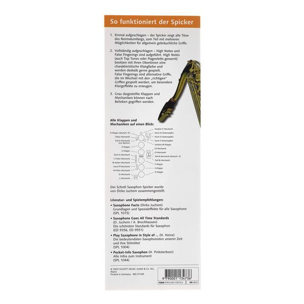 Schott Saxophon-Spicker