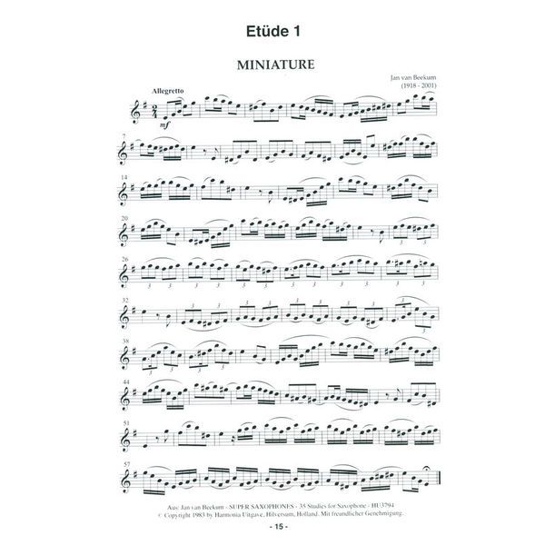 Musikverlag Heinlein Praxis Saxophon