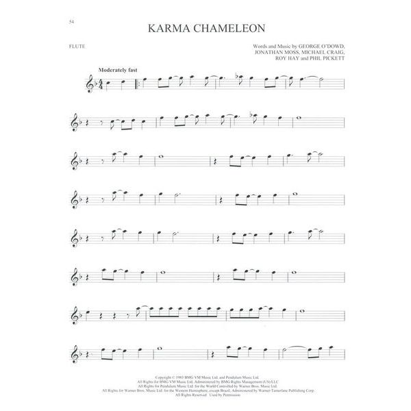 Hal Leonard 101 Popular Songs Flute