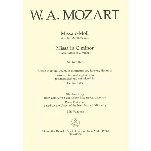Brenreiter Mozart Missa c-moll