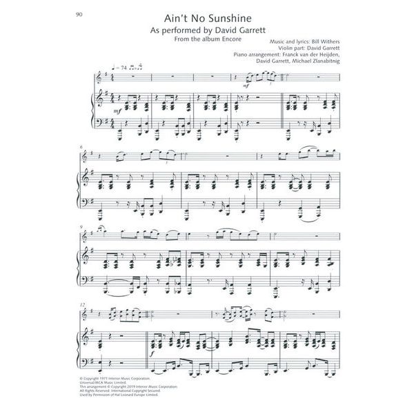 Schott David Garrett Best Of Violin