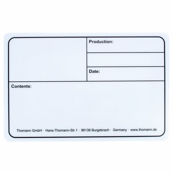Stairville Tourlabel 290x190mm White