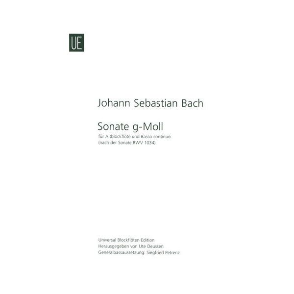 Universal Edition Bach Sonate g-moll