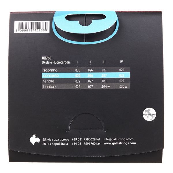 Galli Strings UX760 Concert Ukulele Strings
