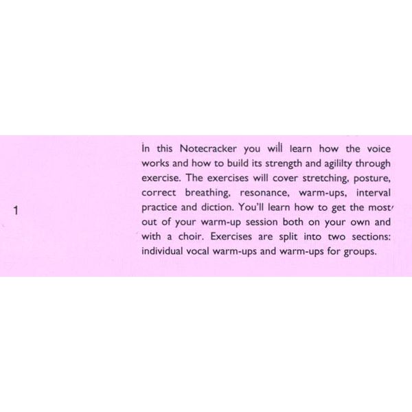 Wise Publications Notecracker Vocal Warm-Ups