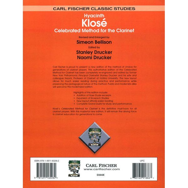 Carl Fischer Celebrated Method Clarinet