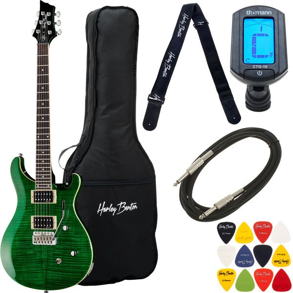 Harley Benton CST-24T Emerald Flame Bundle