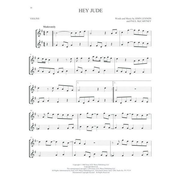 Hal Leonard The Beatles For Two Violins