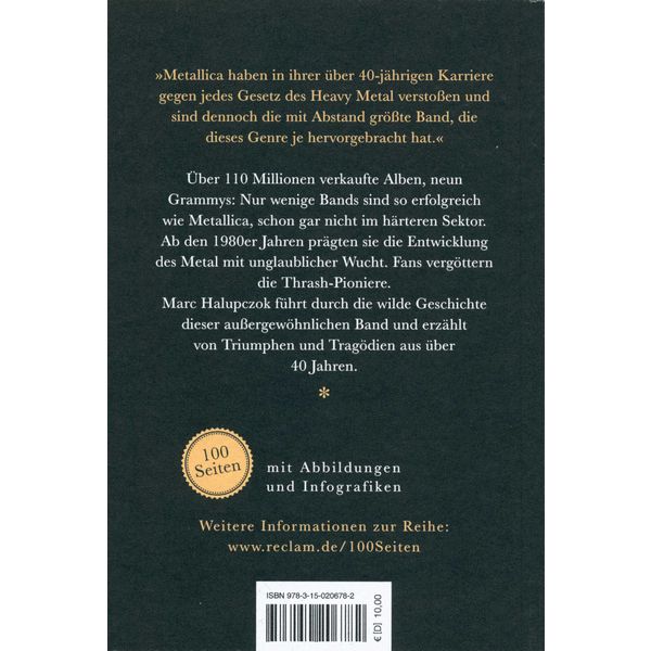 Reclam Verlag 100 Seiten Metallica