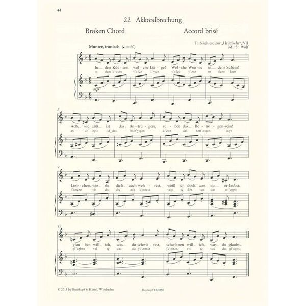 Breitkopf & Hrtel Wege zum Liedgesang Tief