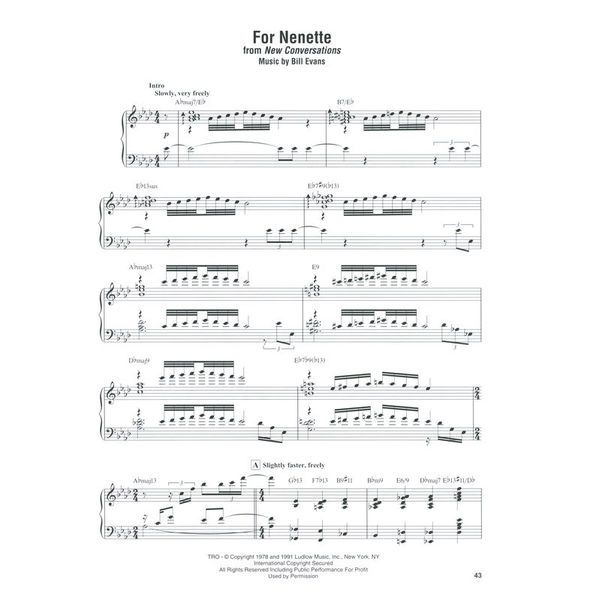 Hal Leonard Bill Evans Omnibook Piano