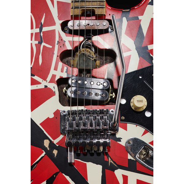 Evh Frankie Striped MN Relic R/W/B