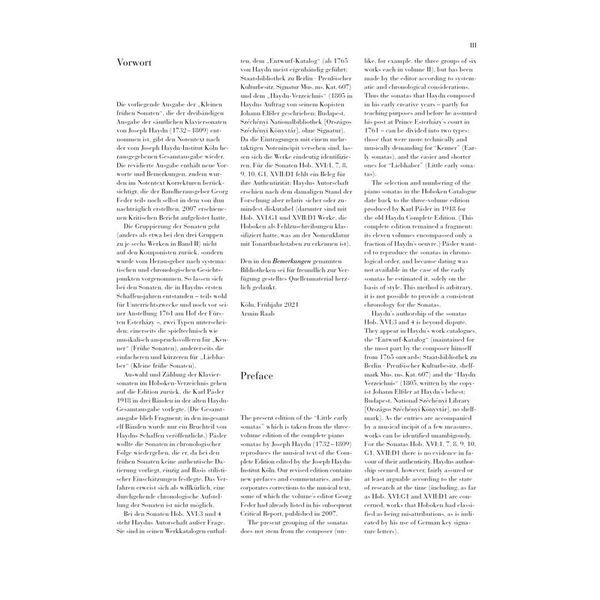 Henle Verlag Haydn Kleine frühe Sonaten