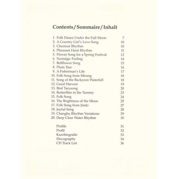 Schott Korean Folk Tunes For Violin