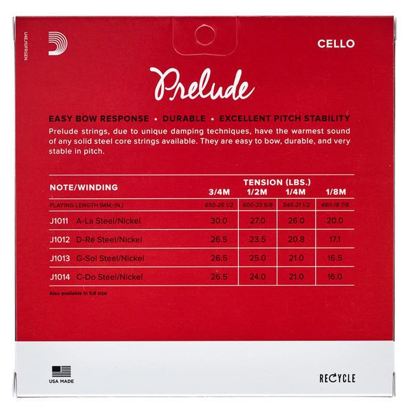 Daddario J1010-1/4M Prelude Cello 1/4