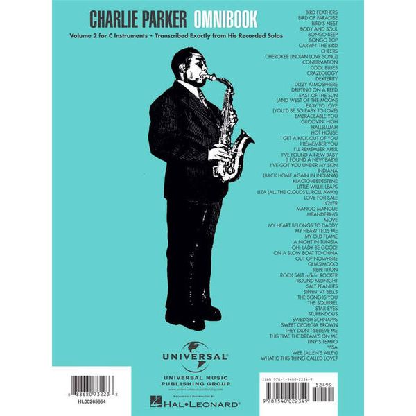 Hal Leonard Charlie Parker Omnibook C 2