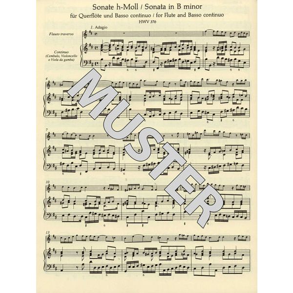 Brenreiter Hndel Elf Sonaten für Fl&ouml;te