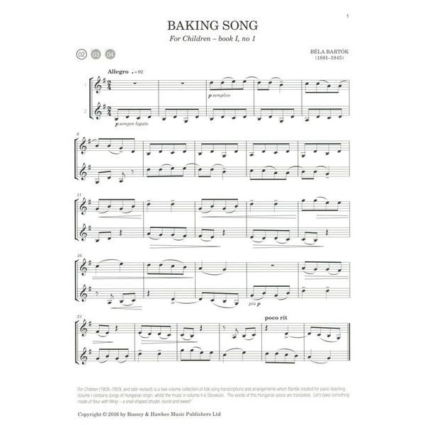 Boosey & Hawkes Bartok Duos & Trios Clarinet