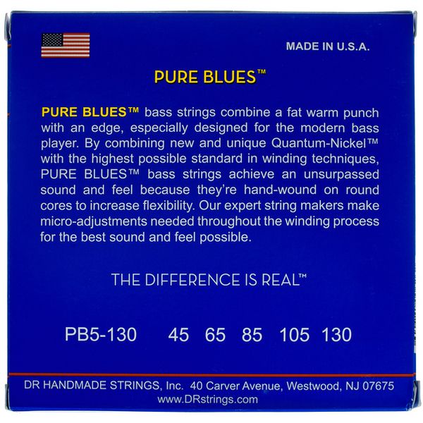 DR Strings Pure Blues PB5-130