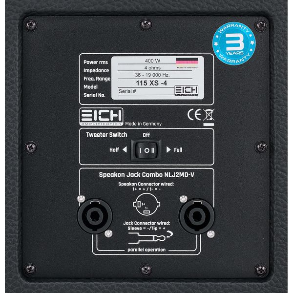 Eich Amplification 115XS-4 Bass Cabinet