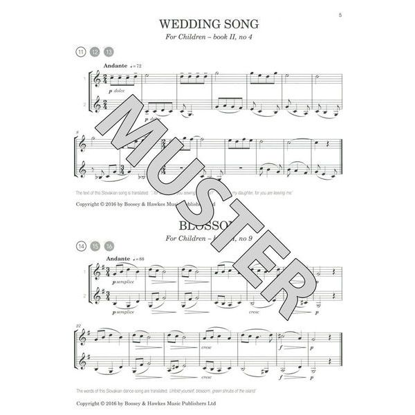 Boosey & Hawkes Bartok Duos & Trios Clarinet