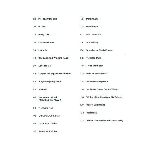 Hal Leonard Beatles Super Easy