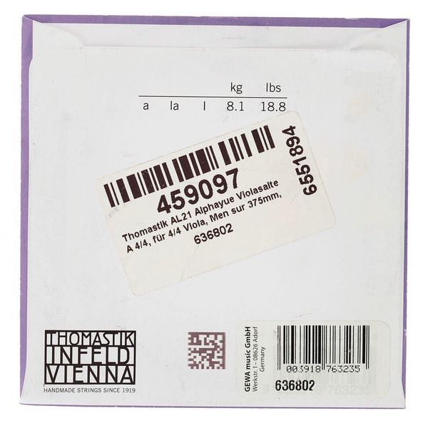 Thomastik AL21 Alphayue Viola A 4/4