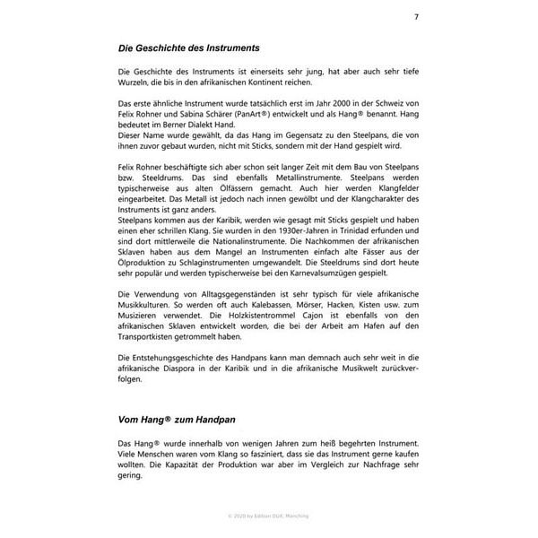 Edition Dux Das Handpanbuch 1