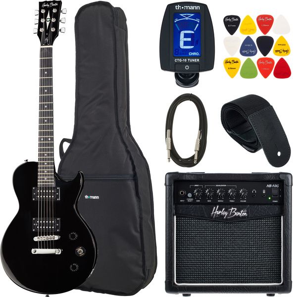 Harley Benton SC-200 BK Student Serie Bundle