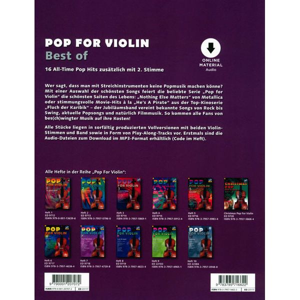 Schott Pop For Violin Best Of