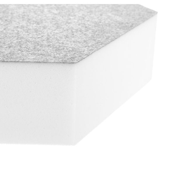 t.akustik Hexagon Melamine Light Grey 75