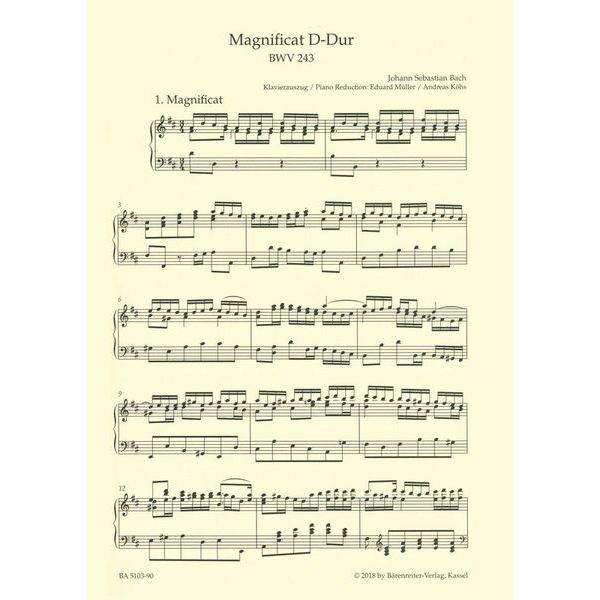 Brenreiter Bach Magnificat D-Dur