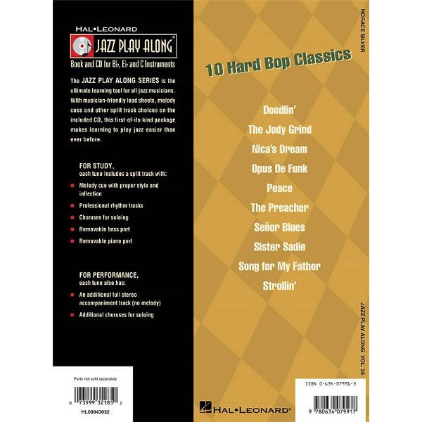 Hal Leonard Jazz Play-Along Horace Silver