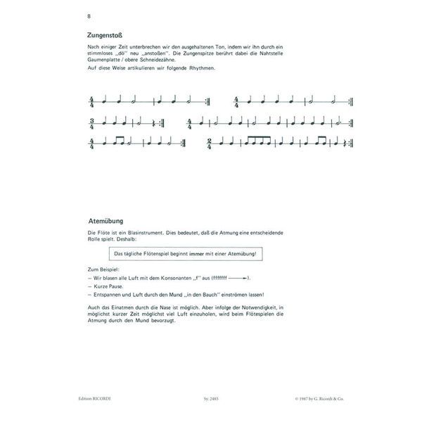 Ricordi Lern Querfl&ouml;te Spielen 1