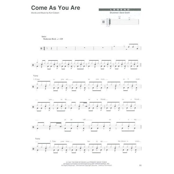 Hal Leonard Drum Play-Along Nirvana
