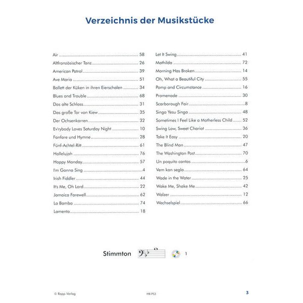 Horst Rapp Verlag Posaune lernen mit Spa 3