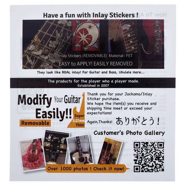 Jockomo 1/8"Side Dot Fret Markers WT