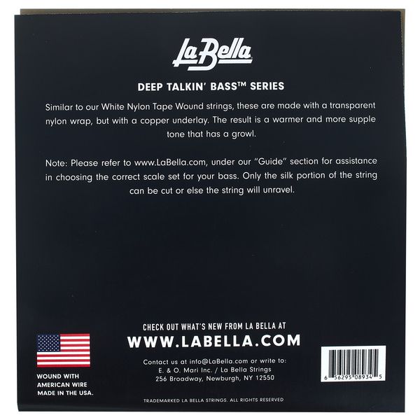 La Bella 750C Copper White Nylon Tape