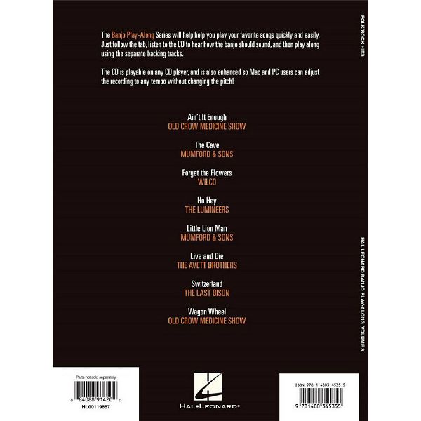 Hal Leonard Banjo Play-Along Folk Rock