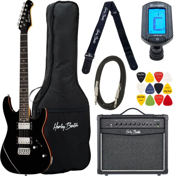 Harley Benton Fusion-III HH HT EB BK Set