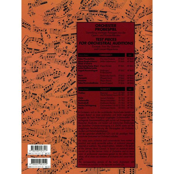 Schott Probespiel Violoncello