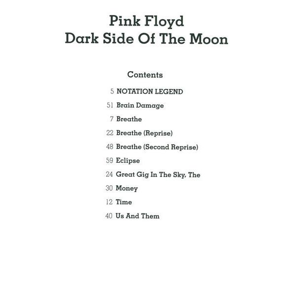 Hal Leonard Pink Floyd Dark Side Bass