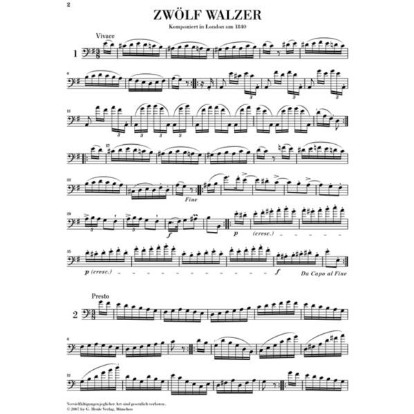 Henle Verlag Dragonetti Walzer Kontrabass