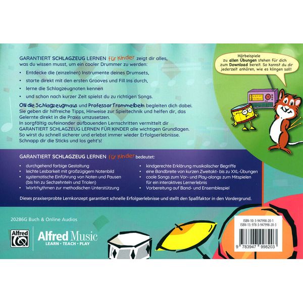 Alfred Music Publishing Garantiert Schlagzeug Kinder