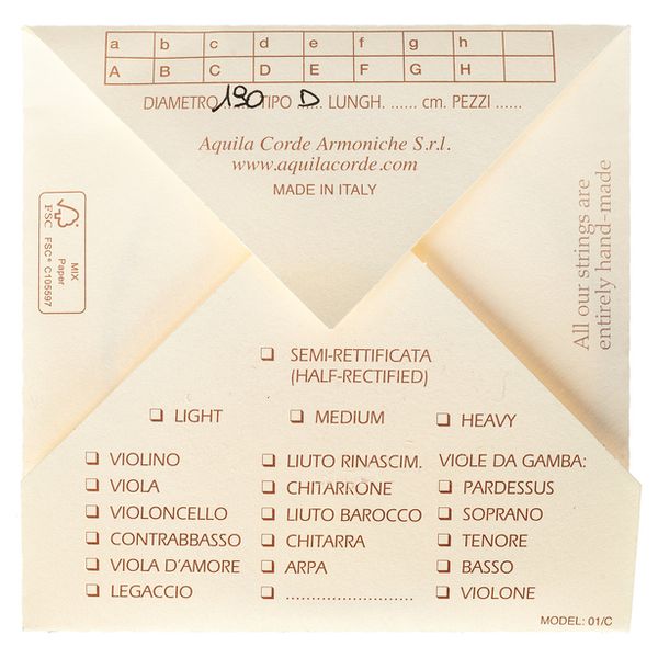 Aquila 190D Wound Nylgut Lute String