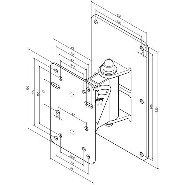 K&M Speaker Wall Mount White