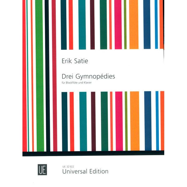 Universal Edition Satie 3 Gymnopédies Recorder