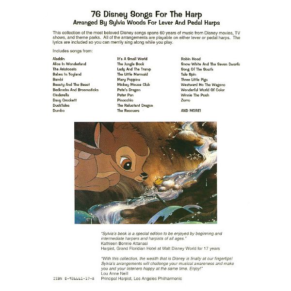 Hal Leonard 76 Disney Songs For The Harp